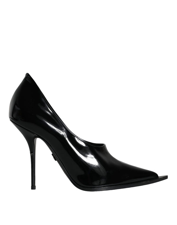 Schwarze Lackleder High Heels Pumps Schuhe