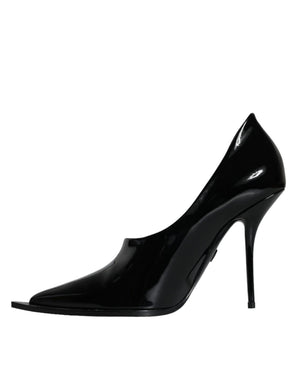 Schwarze Lackleder High Heels Pumps Schuhe