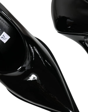 Schwarze Lackleder High Heels Pumps Schuhe