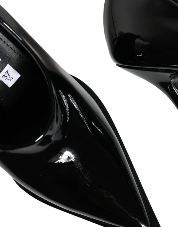 Schwarze Lackleder High Heels Pumps Schuhe