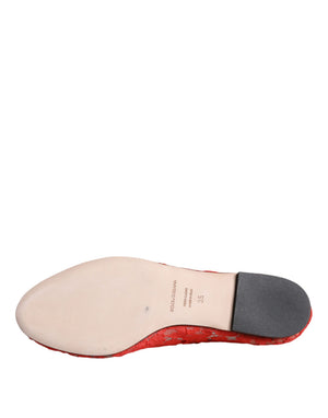 Koralle Spitze Kristall Ballett Flats Loafers Schuhe