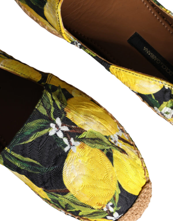 Multicolor Zitrone Slip On Espadrilles Schuhe
