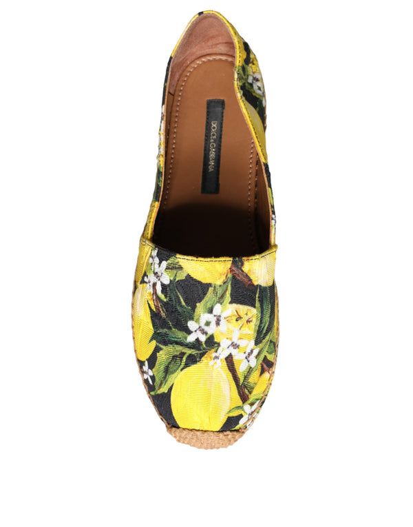Multicolor Zitrone Slip On Espadrilles Schuhe