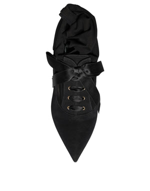 Schwarz Stiletto Heels Mid Calf Stiefel Schuhe