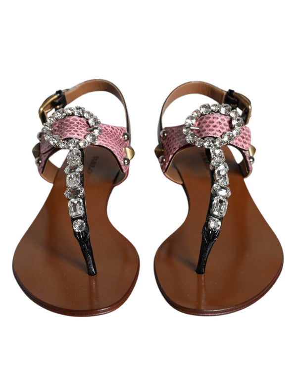 Multicolor Kristall Sandalen Flip Flops Schuhe