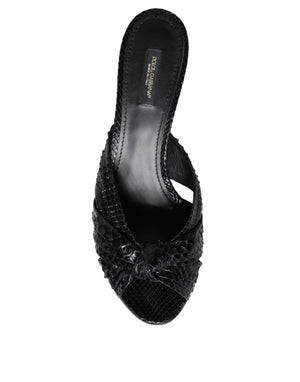 Schwarz Leder Absätze Sandalen Schuhe