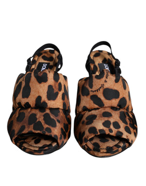 Braun Leopard Keira Slingback Sandalen Schuhe