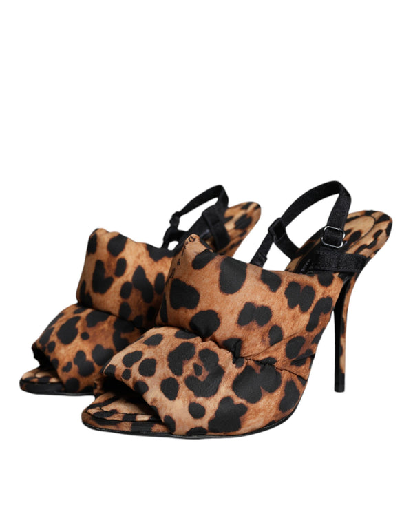 Braun Leopard Keira Slingback Sandalen Schuhe