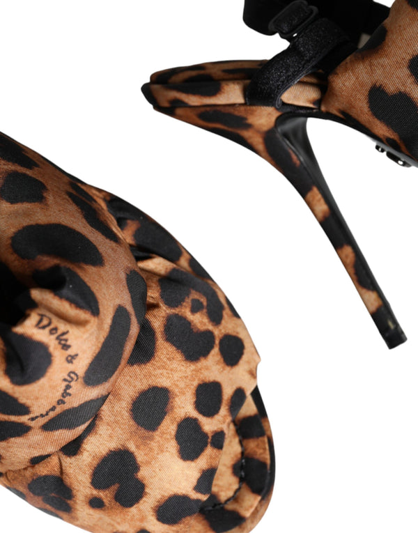 Braun Leopard Keira Slingback Sandalen Schuhe