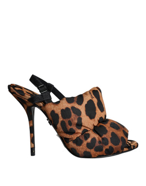 Braun Leopard Keira Slingback Sandalen Schuhe