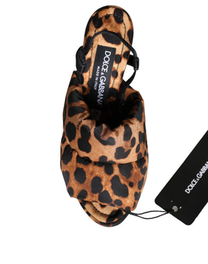 Braun Leopard Keira Slingback Sandalen Schuhe
