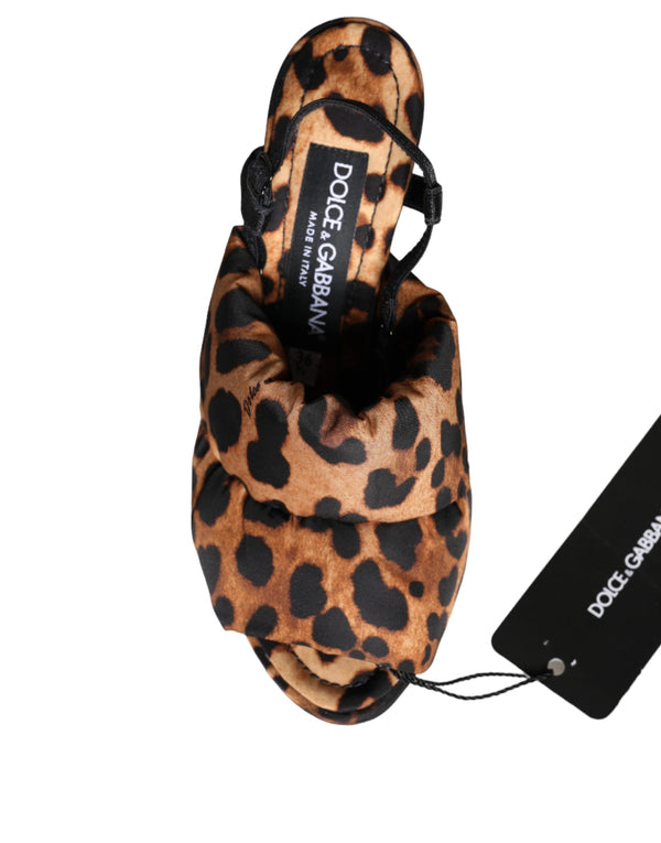 Braun Leopard Keira Slingback Sandalen Schuhe