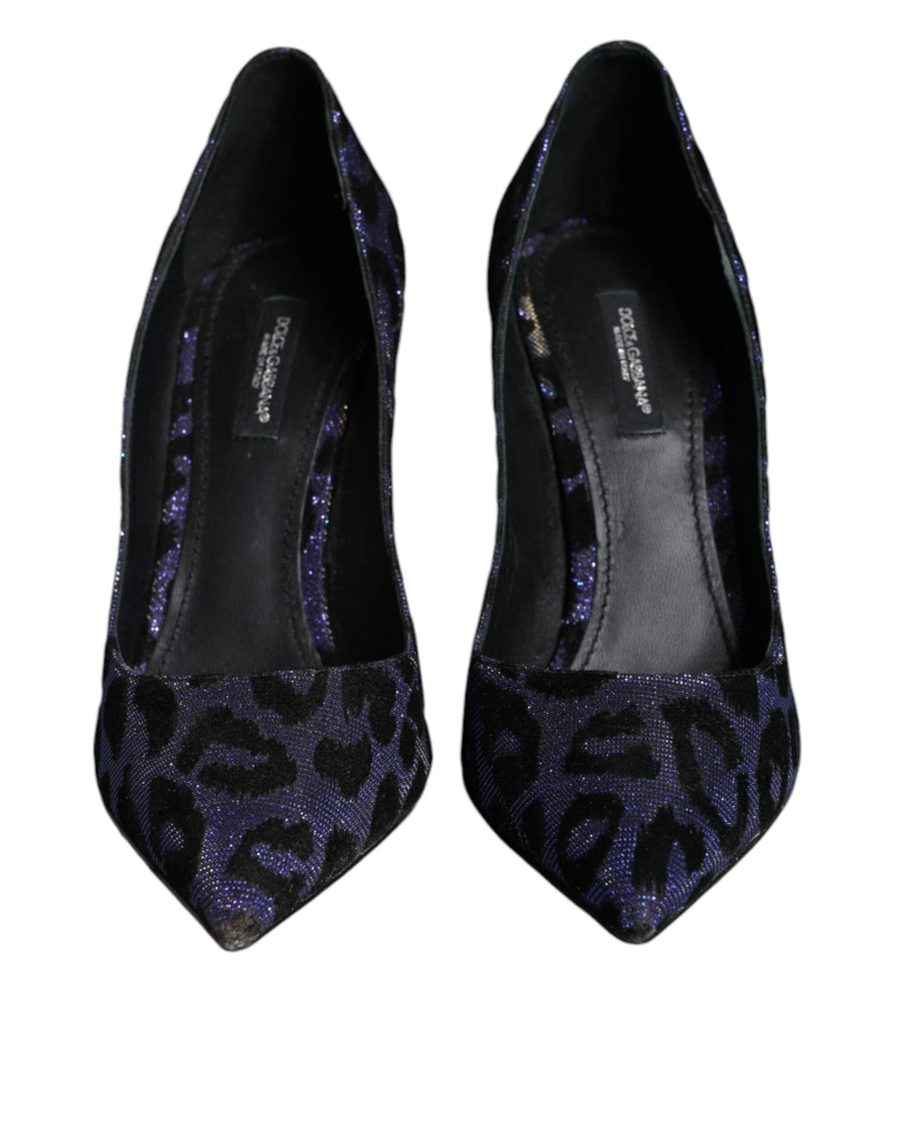 Violett Leopard Lurex High Heels Pumps Schuhe