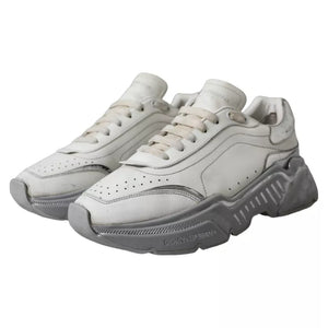 Weiß Silber Daymaster Low Top Turnschuhe Schuhe