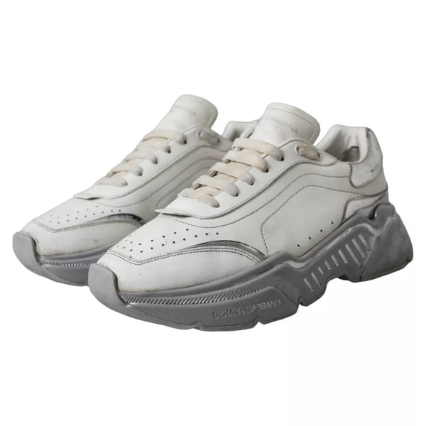 Weiß Silber Daymaster Low Top Turnschuhe Schuhe