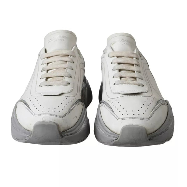 Weiß Silber Daymaster Low Top Turnschuhe Schuhe