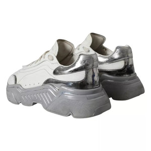 Weiß Silber Daymaster Low Top Turnschuhe Schuhe