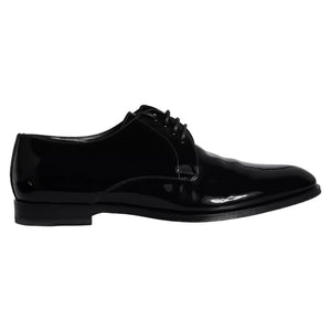 Schwarzes Kalbsleder Derby Herren Anzugschuhe