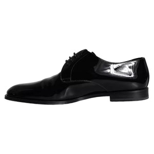 Schwarzes Kalbsleder Derby Herren Anzugschuhe
