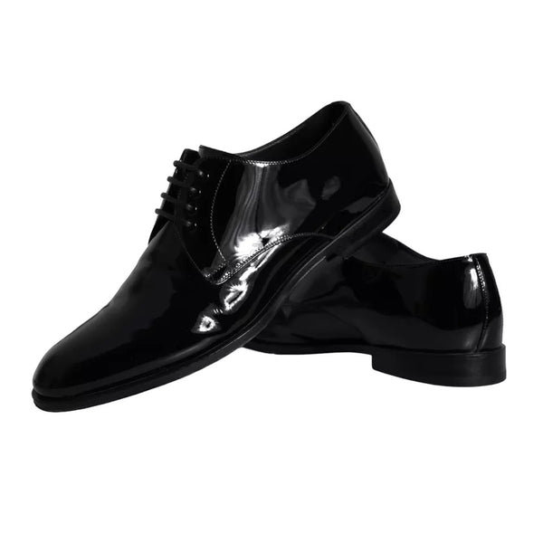 Schwarzes Kalbsleder Derby Herren Anzugschuhe