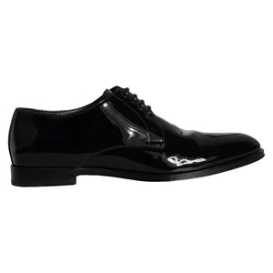 Schwarzes Kalbsleder Derby Herren Anzugschuhe