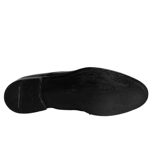 Schwarzes Kalbsleder Derby Herren Anzugschuhe