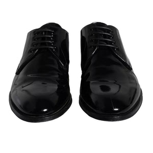 Schwarzes Kalbsleder Derby Herren Anzugschuhe