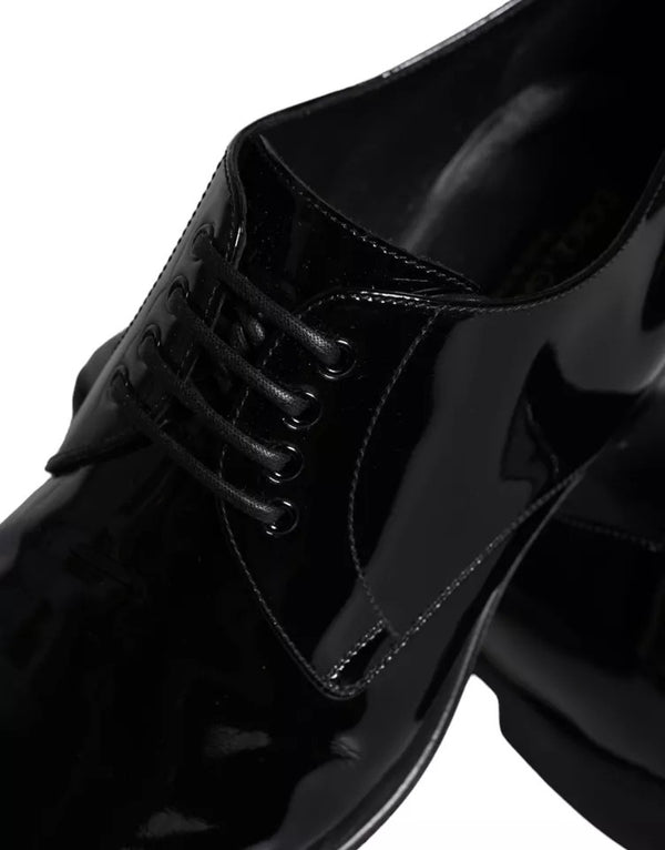 Schwarzes Kalbsleder Derby Herren Anzugschuhe