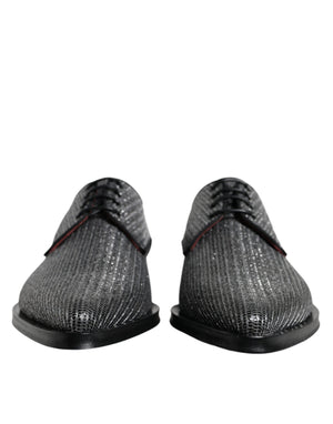 Silberne Polyurethan-Derby-Schuhe für formelle Anlässe
