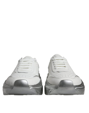 Weiß Silber Daymaster Low Top Turnschuhe Schuhe