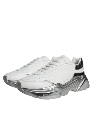 Weiß Silber Daymaster Low Top Turnschuhe Schuhe