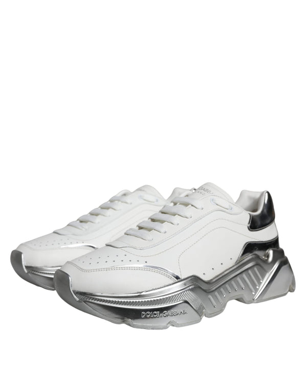 Weiß Silber Daymaster Low Top Turnschuhe Schuhe