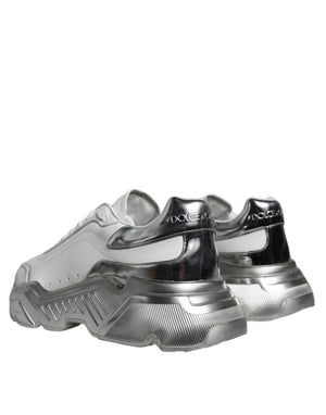 Weiß Silber Daymaster Low Top Turnschuhe Schuhe