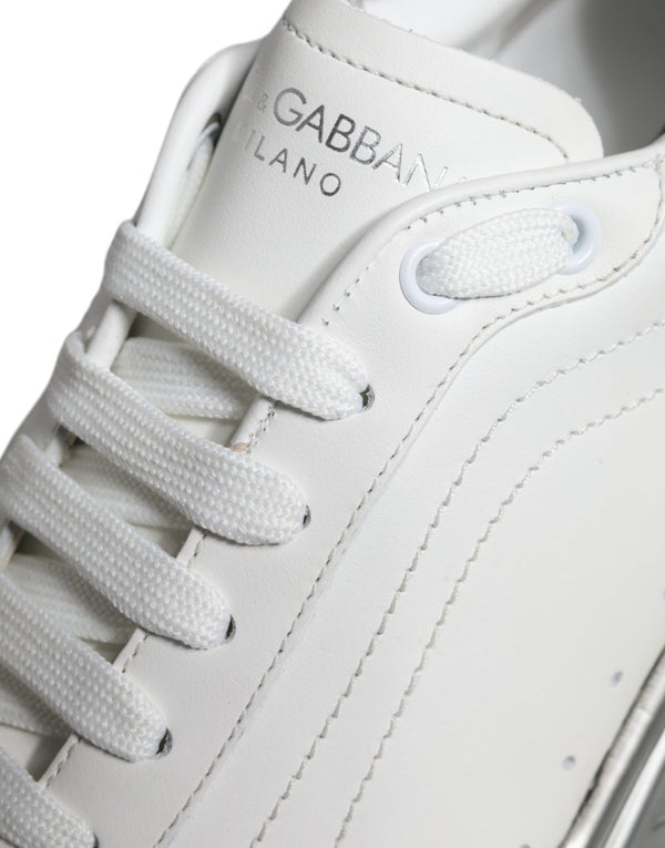 Weiß Silber Daymaster Low Top Turnschuhe Schuhe