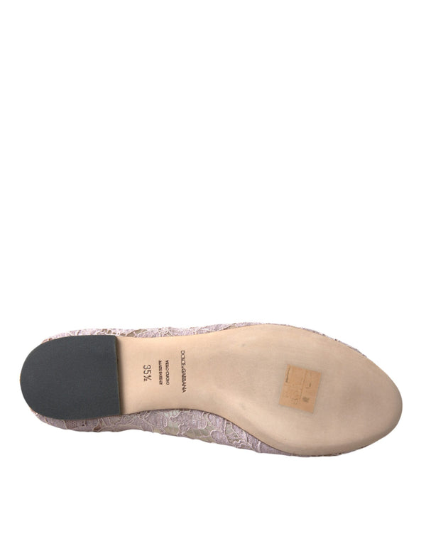 Rosa Spitze Kristall Ballett Flats Loafers Schuhe