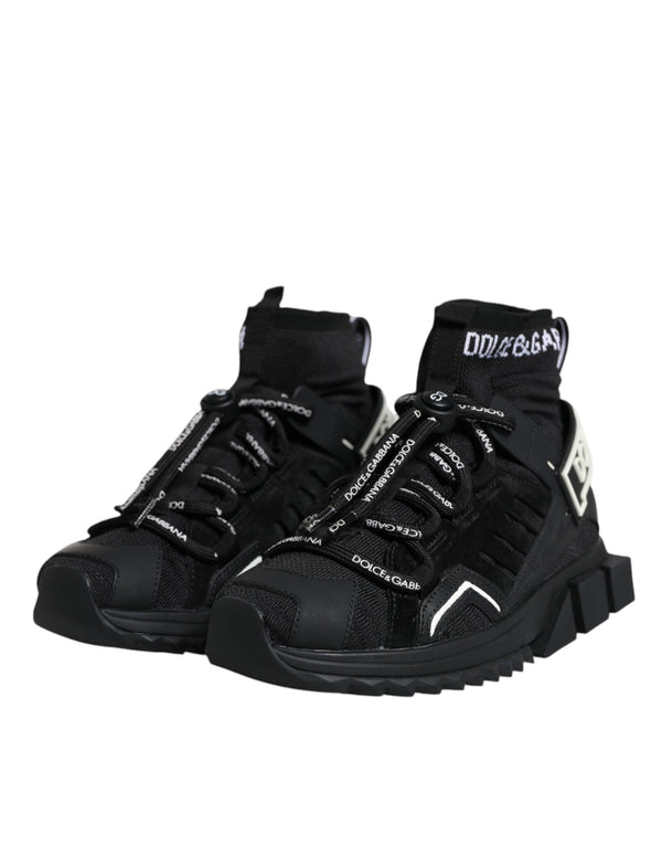 Schwarz Sorrento Socken Logo Turnschuhe Schuhe