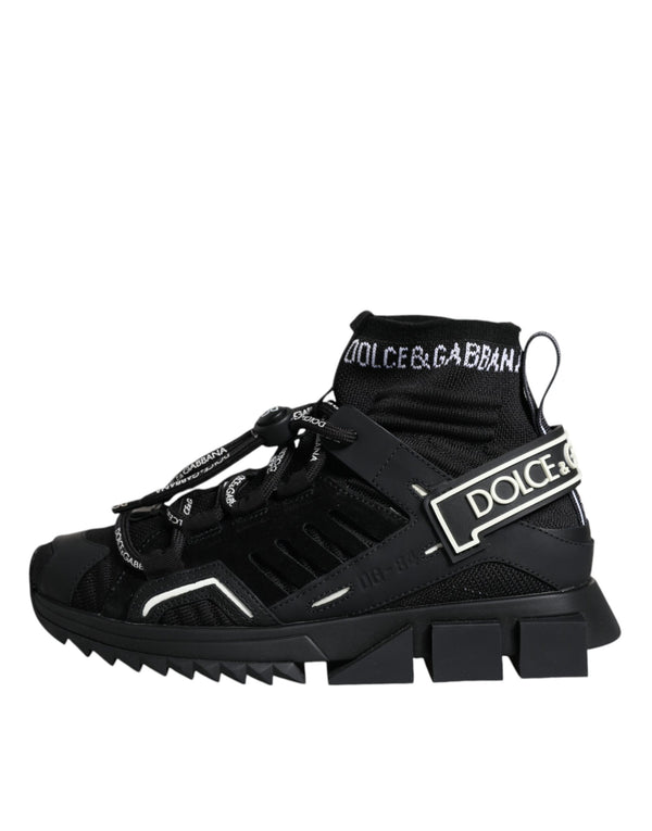 Schwarz Sorrento Socken Logo Turnschuhe Schuhe
