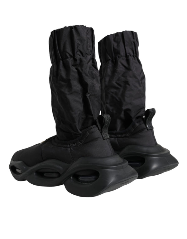 Schwarz Slip On Wave Socken Turnschuhe Schuhe