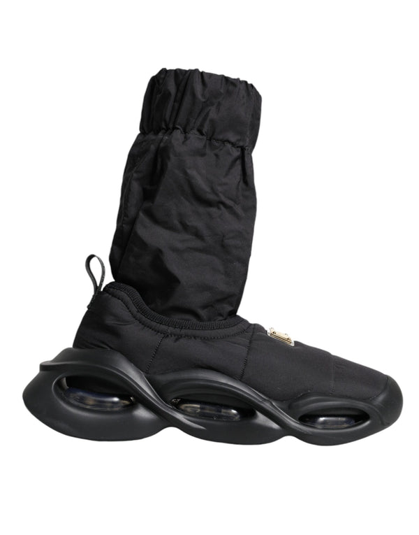 Schwarz Slip On Wave Socken Turnschuhe Schuhe