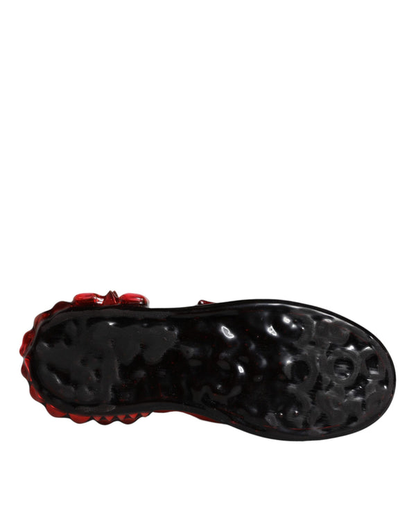 Weiß Rot Kristalle Leder Portofino Turnschuhe Schuhe
