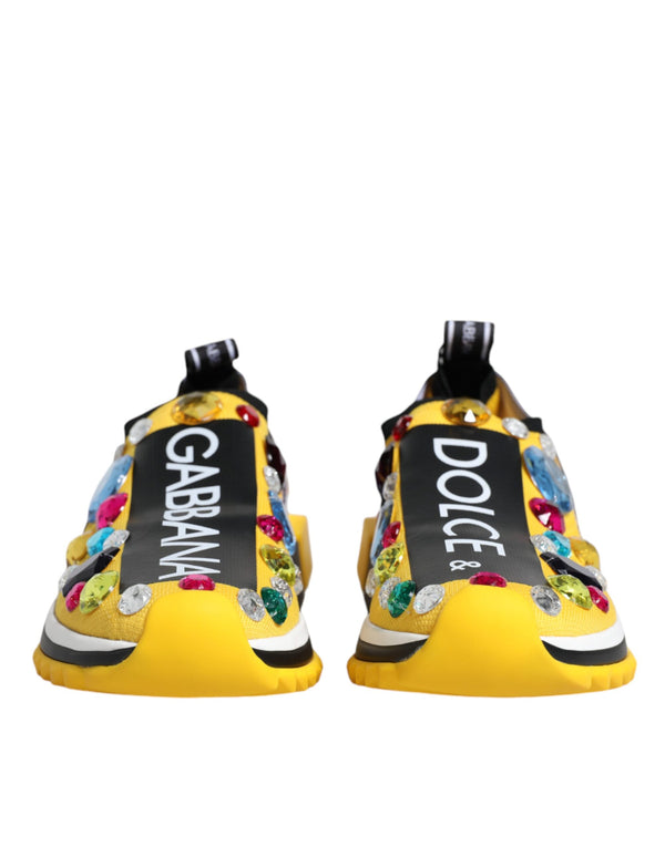 Gelb Sorrento Kristalle Low Top Turnschuhe Schuhe