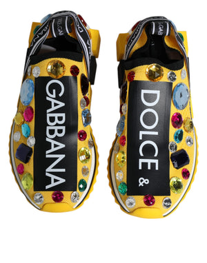 Gelb Sorrento Kristalle Low Top Turnschuhe Schuhe