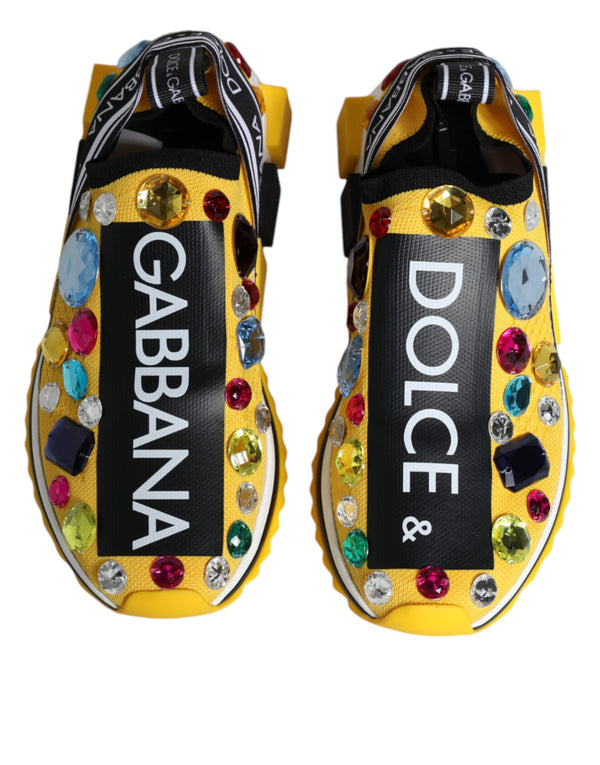 Gelb Sorrento Kristalle Low Top Turnschuhe Schuhe