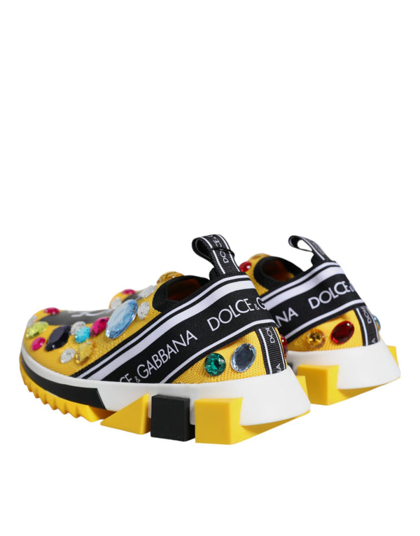 Gelb Sorrento Kristalle Low Top Turnschuhe Schuhe