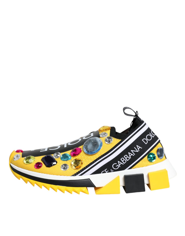 Gelb Sorrento Kristalle Low Top Turnschuhe Schuhe