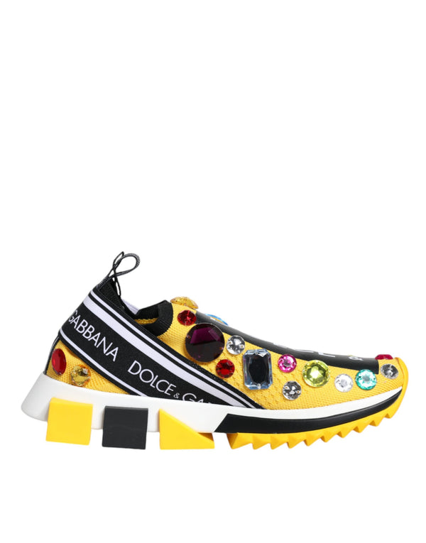 Gelb Sorrento Kristalle Low Top Turnschuhe Schuhe