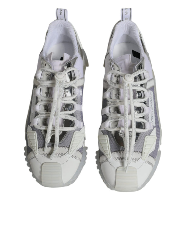 Weiß Silber Low Top NS1 Turnschuhe Schuhe