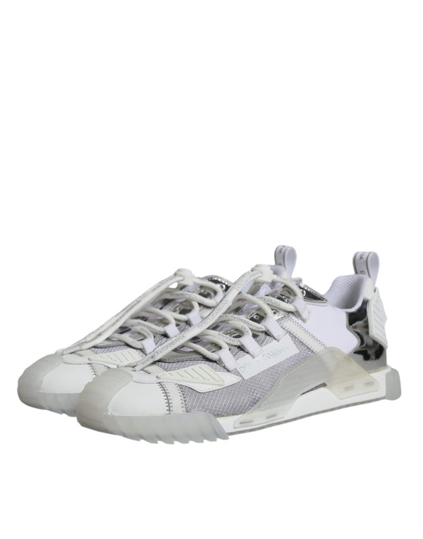 Weiß Silber Low Top NS1 Turnschuhe Schuhe