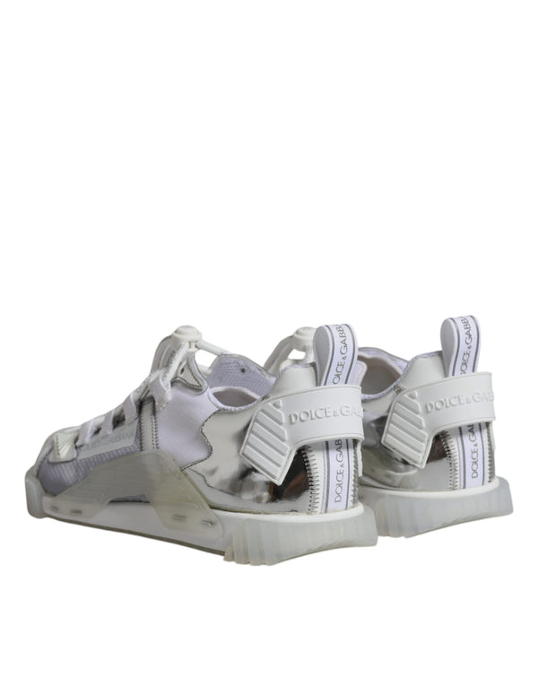 Weiß Silber Low Top NS1 Turnschuhe Schuhe