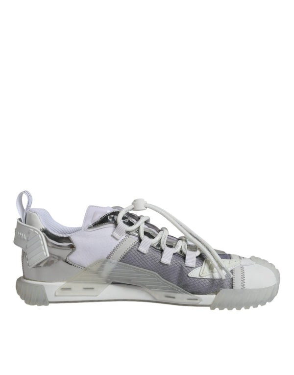 Weiß Silber Low Top NS1 Turnschuhe Schuhe